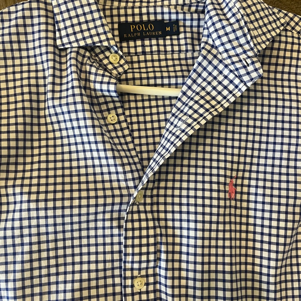 Polo by Ralph Lauren Navy and White Checkered Shirt